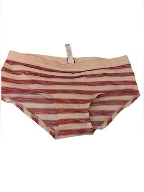 NWT Victoria's Secret Hiphugger Hipster Panty Pink Stripe Size Medium